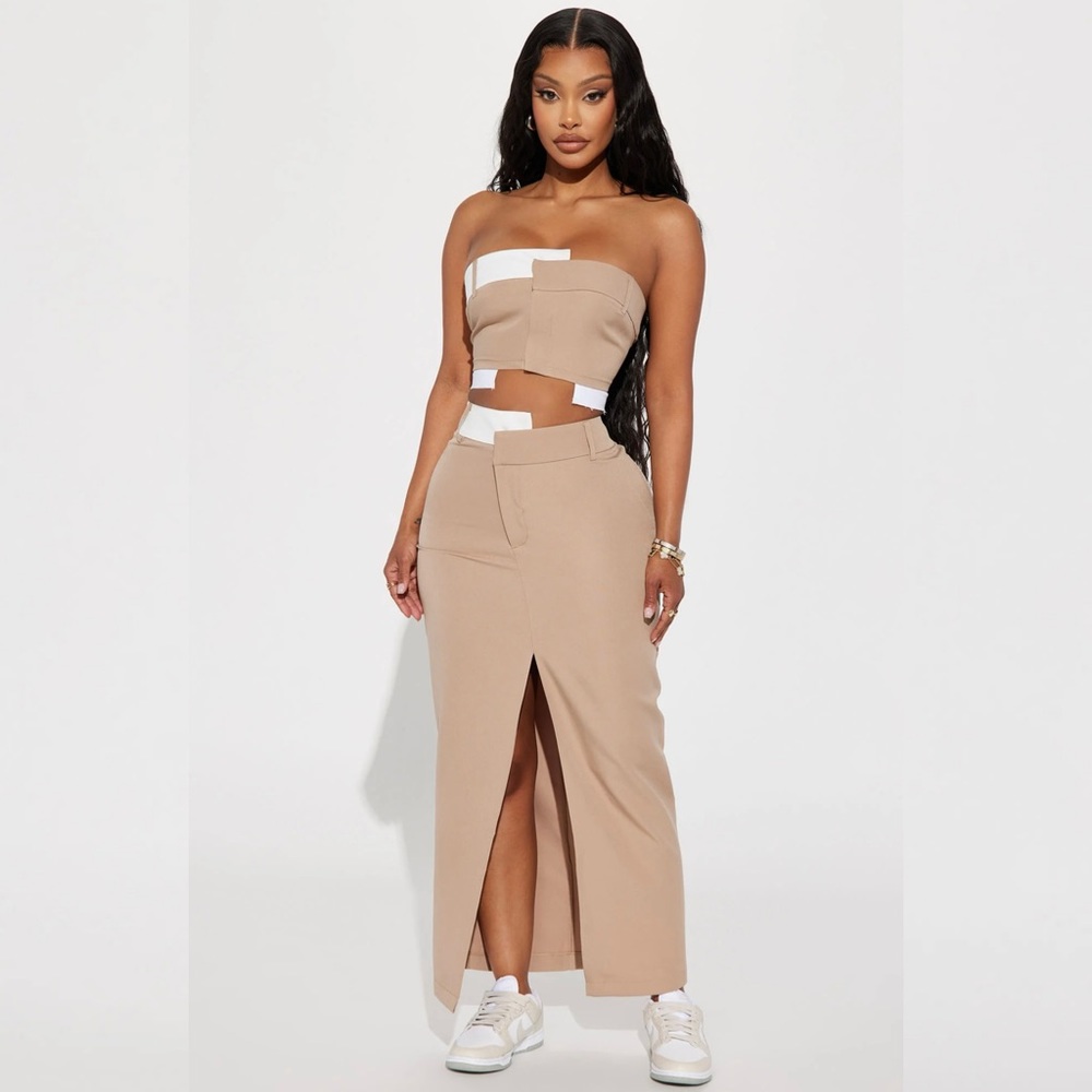 Fashion Nova Women's My Kind Of Skirt in Taupe XS